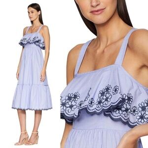 Kate Spade | Daisy Light Blue Embroidered Patio Dress | XXS